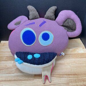 Manhattan Toy The Kreechers Monster Face Pillow Irene Purple Plush - Used
